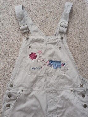 Disney Eeyore Tan Overalls Size Medium